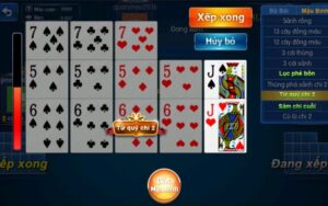 cách chơi mậu binh với cách xếp bài ba chi